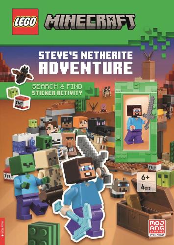[9781837250769] LEGO® Minecraft®: Steve’s Netherite Adventure Search & Find Sticker Activity