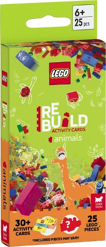 [9781837250622] LEGO® Books: ReBuild Activity Cards: Animals (with over 30 activity cards and 25