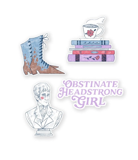 [9798217150212] Jane Austen's Pride and Prejudice Stickers - Sticker Set of 4