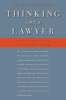 [9780674062481] Thinking Like a Lawyer