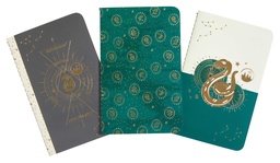 [9781647220914] Harry Potter: Slytherin Constellation Sewn Pocket Notebook Collection (Set of 3)