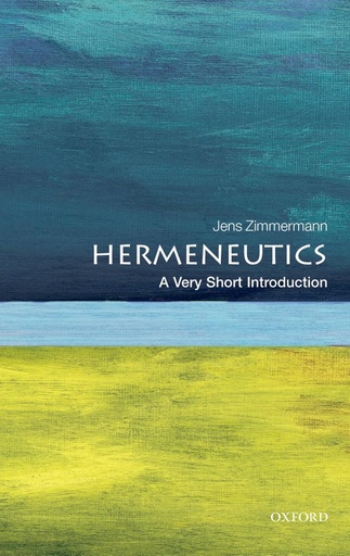 [9780199685356] Hermeneutics: A Very Short Introduction
