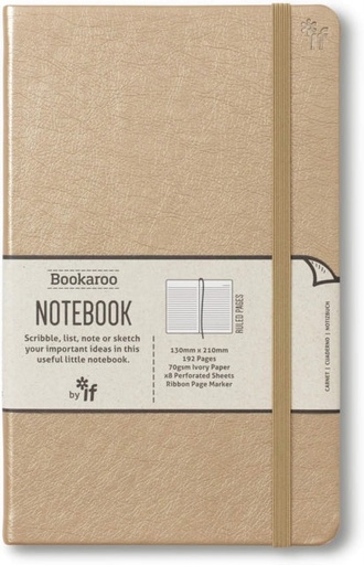 [5035393432188] Bookaroo Notebook (A5) Journal - Gold