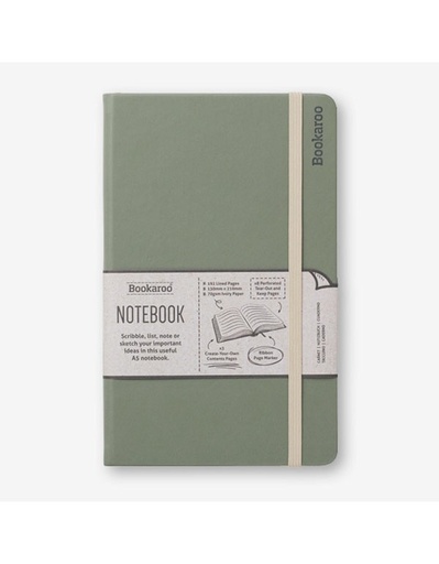 [5035393432355] Bookaroo Notebook (A5) Journal - Fern