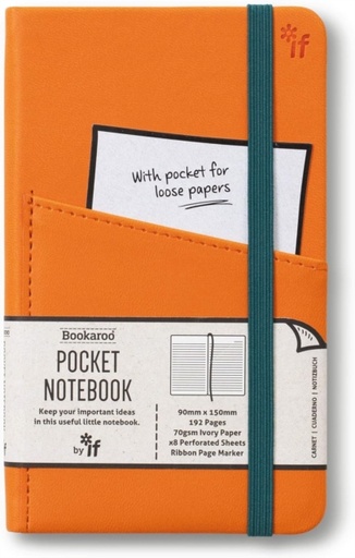 [5035393430054] Bookaroo POCKET Notebook (A6) JOURNAL - ORANGE