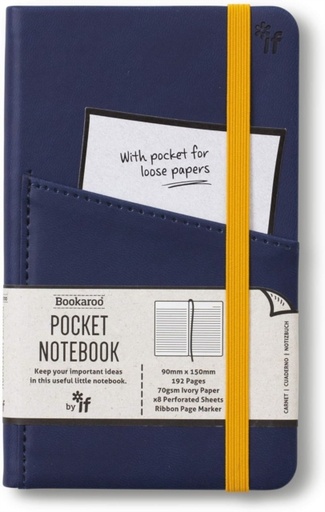 [5035393430061] Bookaroo POCKET Notebook (A6) JOURNAL - NAVY