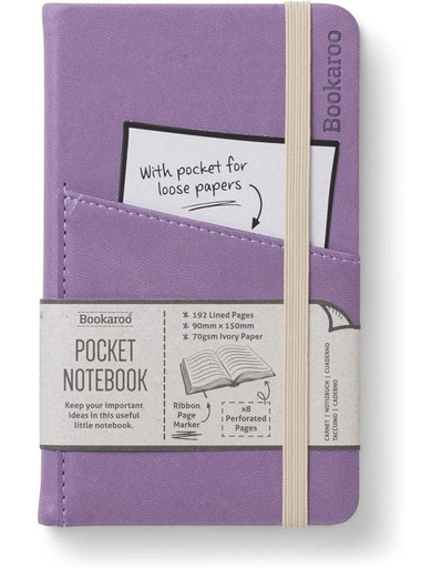 [5035393430313] Bookaroo POCKET Notebook (A6) JOURNAL - AUBERGINE