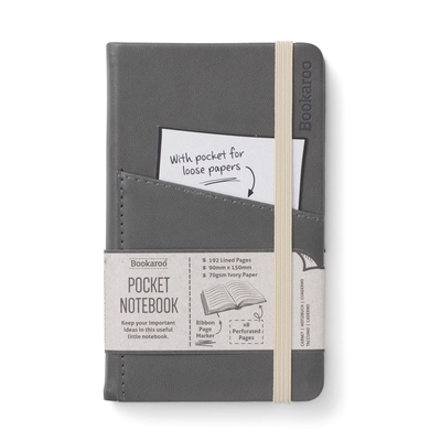 [5035393430337] Bookaroo POCKET Notebook (A6) JOURNAL - CHARCOAL