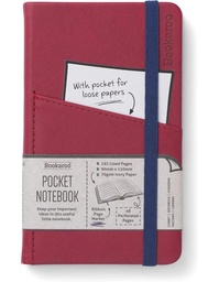 [5035393430467] Bookaroo POCKET Notebook (A6) JOURNAL - DARK RED