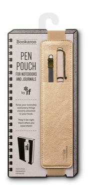 [5035393407063] Bookaroo Pen Pouch - Gold