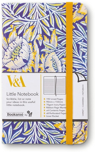 [5035393496012] V&A Bookaroo JOURNAL A6 - Morris Tulip & Willow