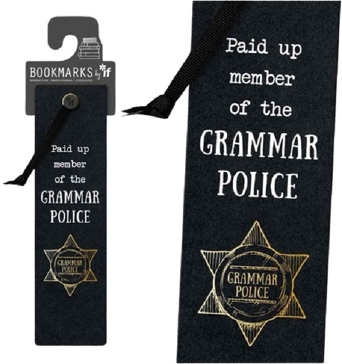 [5035393155018] Literary Bookmarks - Grammar Police