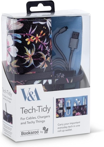 [5035393492021] V&A Bookaroo Tech-Tidy - Kilburn Black Floral