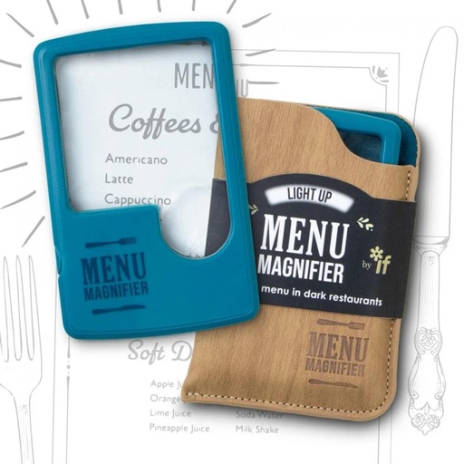 [5035393460013] Light Up Menu Magnifier - Aqua