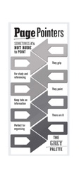 [5035393320010] Page Pointers Page Markers- Grey