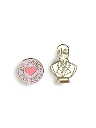 [9798217220144] Mr. Darcy Fan Club Enamel Pin Set - Pin Set of 2
