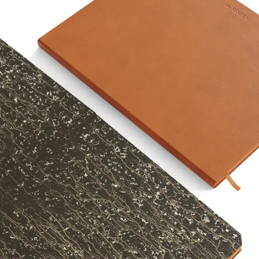 [5412303355360] de KEMPEN Notebook Collector's Edition Brown - Large ruled