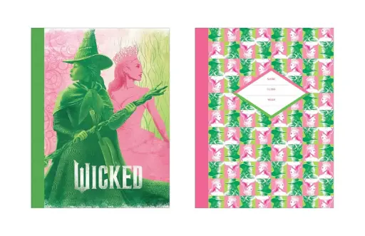 [9798337400259] Wicked Pink & Green Composition Notebook Set (Set of 2)