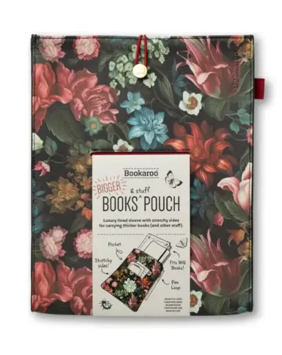 [5035393214036] Bookaroo Books & Stuff Pouch - Dark Floral