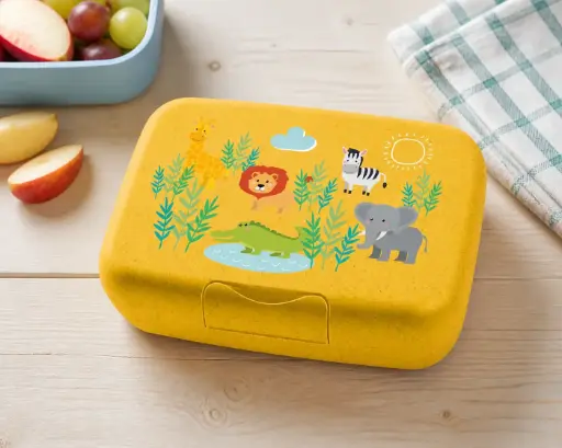 [4002942547144] CANDY L AFRICA Lunch Box with separation bowl,Yellow 