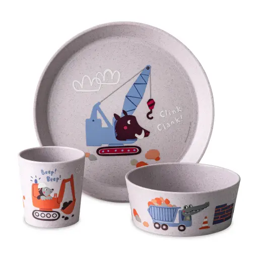 [4002942674376] CONNECT TRUCKS Small Plate + Bowl + Cup,Grey