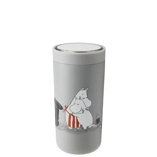 [5709846028753] To Go Click vacuum insulated cup, 0.4 l. - soft light grey - Moomin