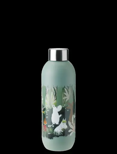[5709846028708] Keep Cool drinking bottle, 0.75 l. - dusty green - Moomin