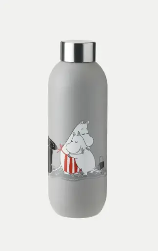 [5709846028739] Keep Cool drinking bottle, 0.75 l. - light grey - Moomin