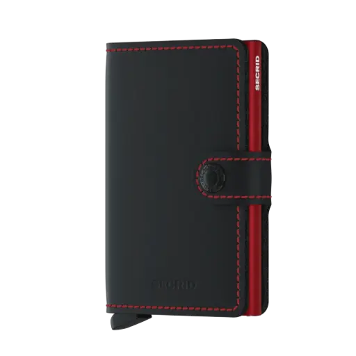 [8718215287247] Secrid Miniwallet Matte MM-Black & Red