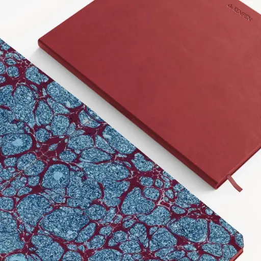 [5412303354516] de KEMPEN Notebook Burgundy - Pocket ruled