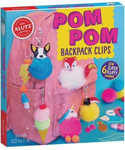 [9781338355253] Klutz Pom-Pom Backpack Clips